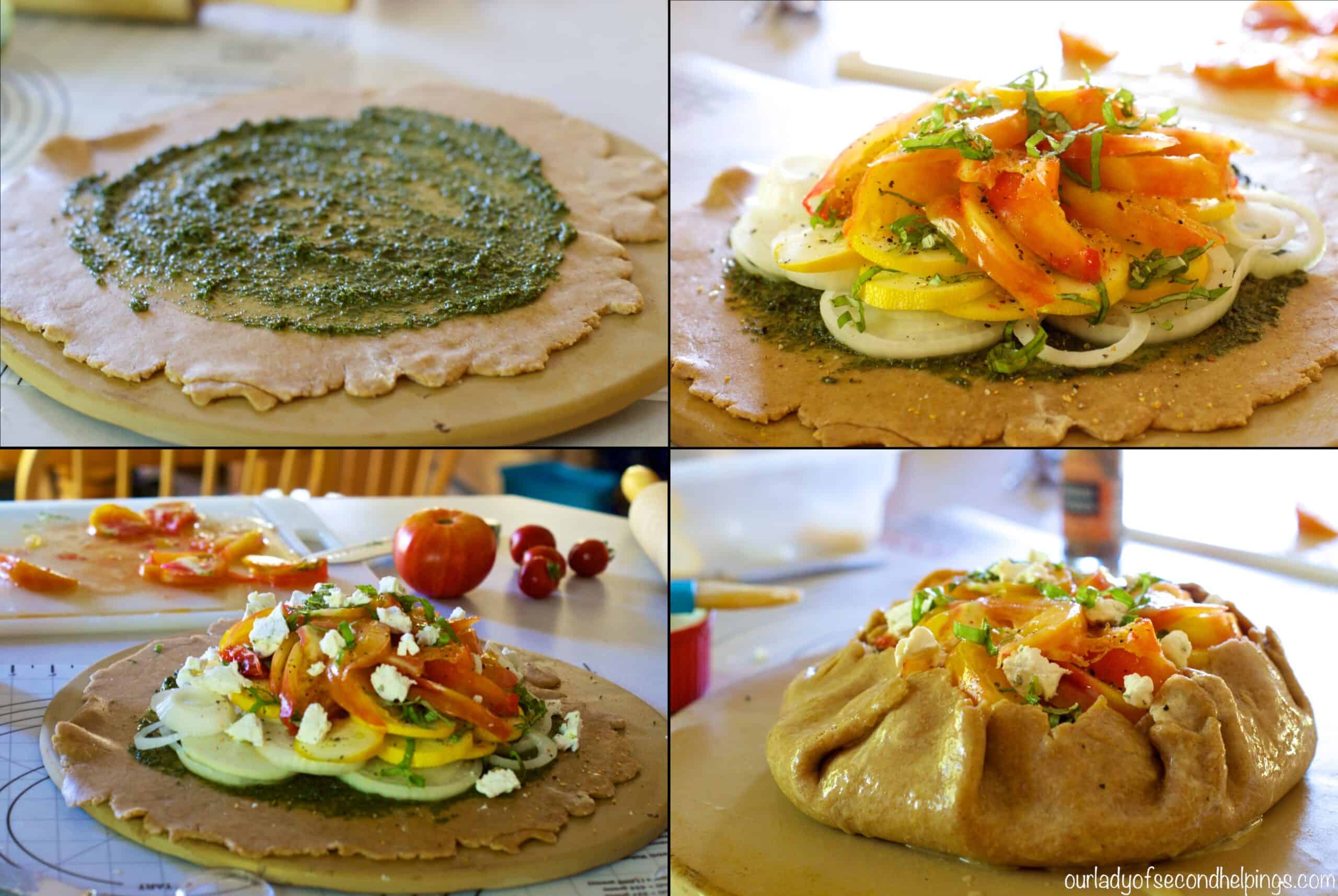Assembling a Tomato & Sweet Onion Galette | Our Lady of Second Helpings