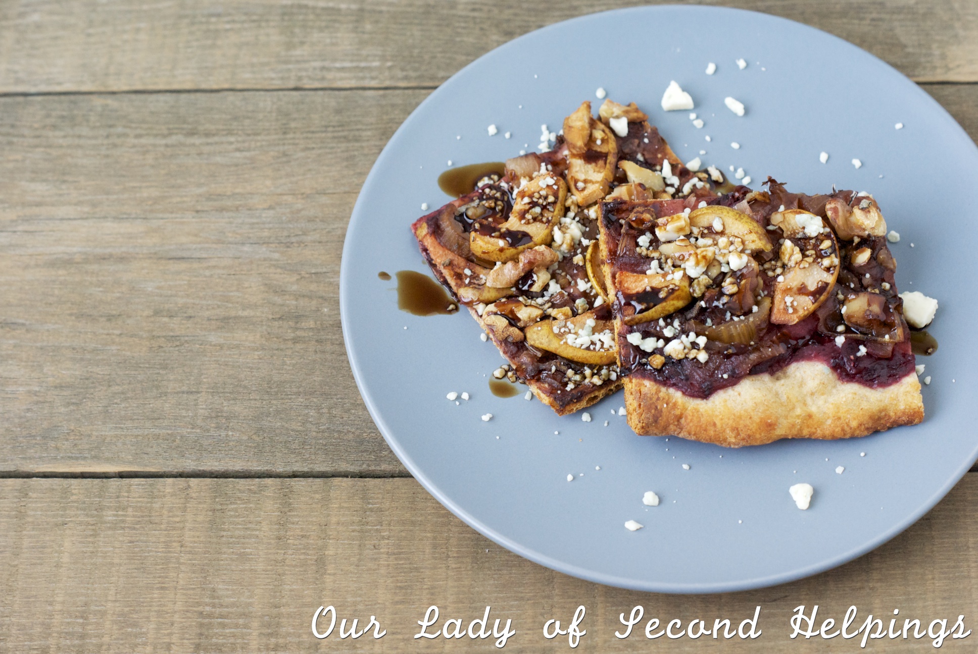 Savory Autumn Pear & Walnut Pizza