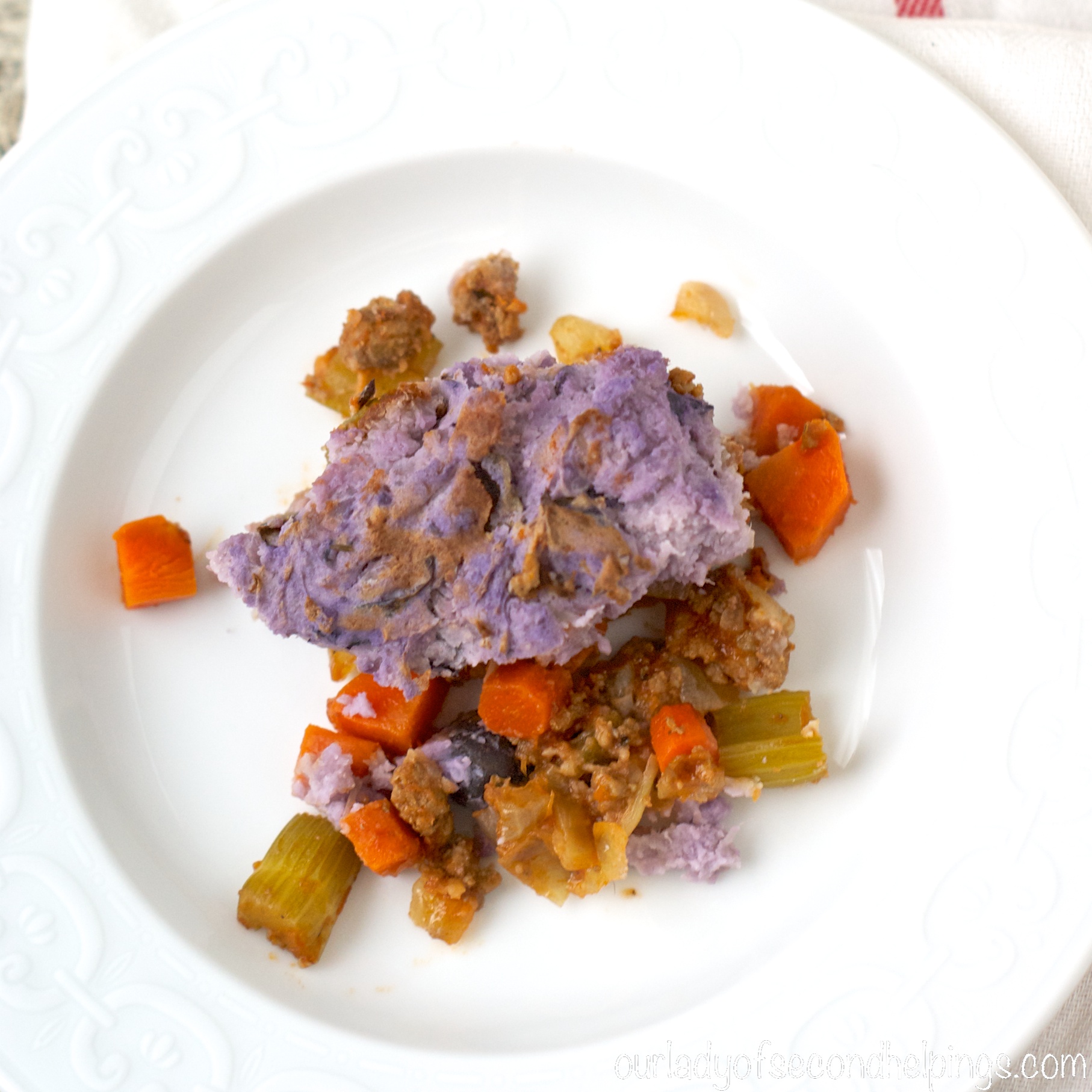 shepherds pie with purple potatoes