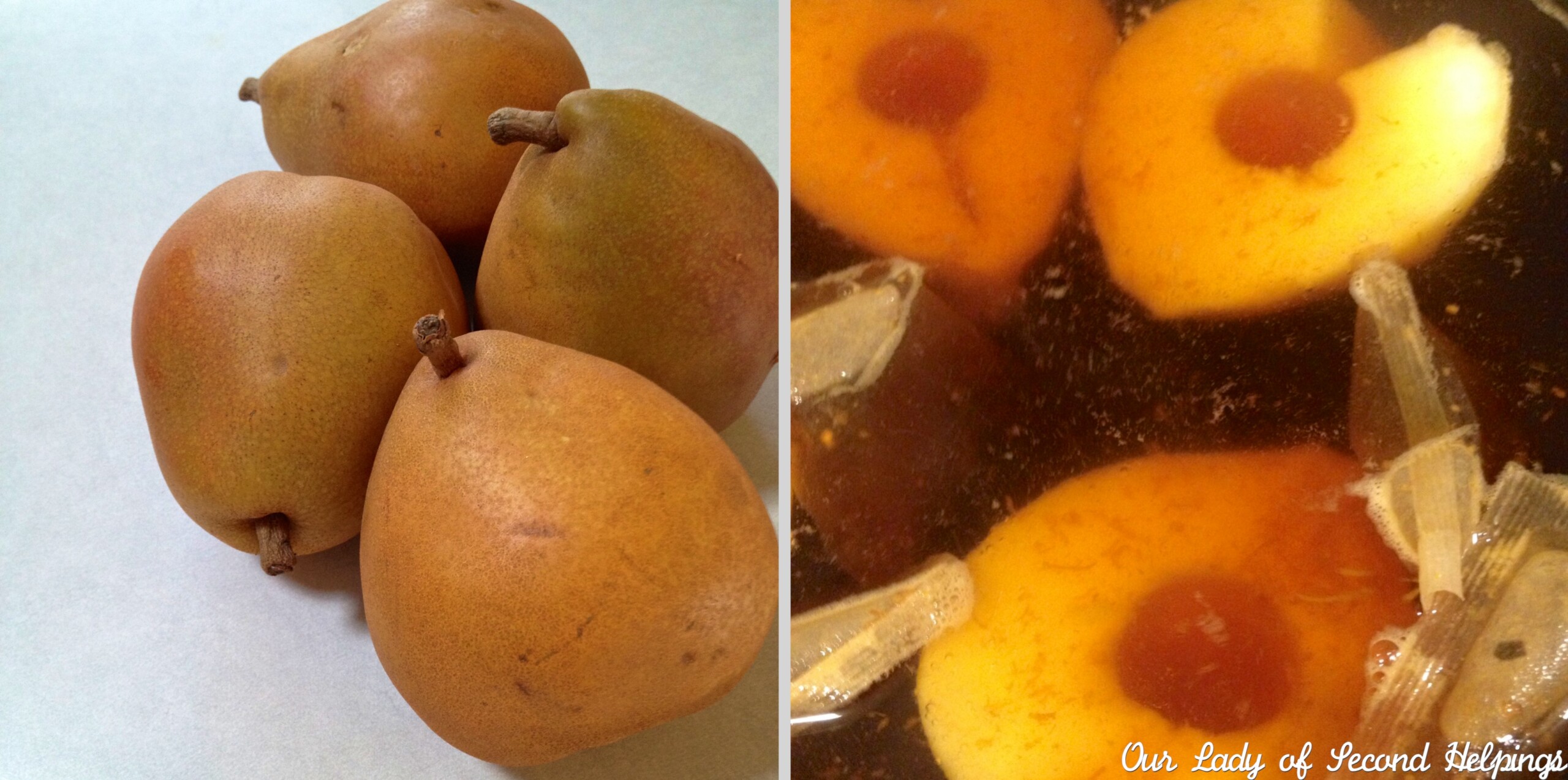 Poached Bartlett Pears