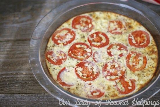 Sausage, Feta, & Tomato Crustless Quiche | Our Lady of Second Helpings