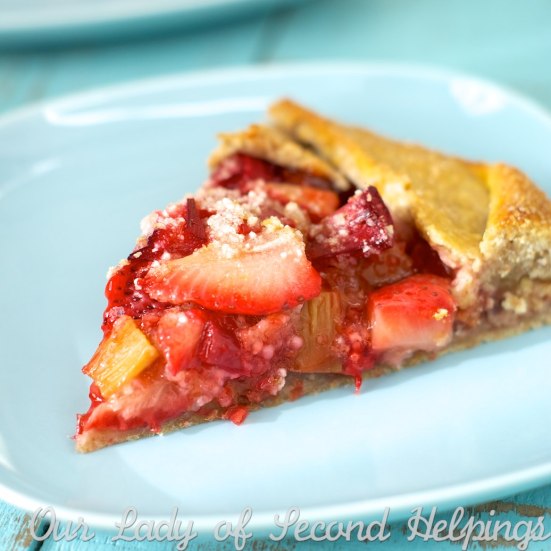 Strawberry Rhubarb Galette | Our Lady of Second Helpings