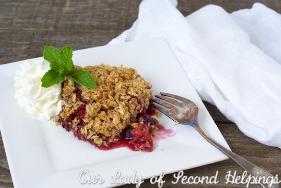 Oat & Graham topped Summer Berry Crumble | Our Lady of Second Helpings