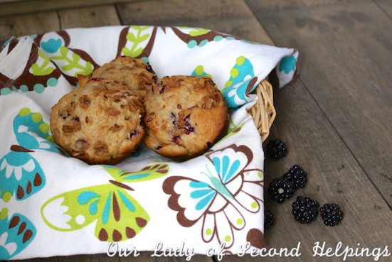 Blackberry Peach Muffins | Our Lady of Second Helpings