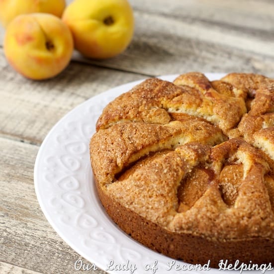 Cardamom Spiced Peach Cake | Our Lady of Second Helpings