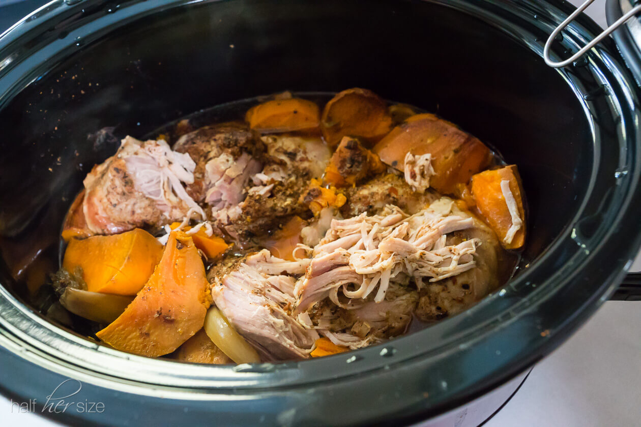 Crock Pot Pulled Pork with Sweet Potatoes
