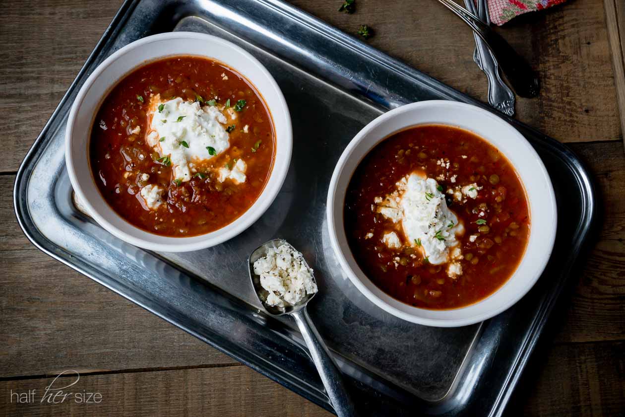 Smoky Tomato Soup with lentils