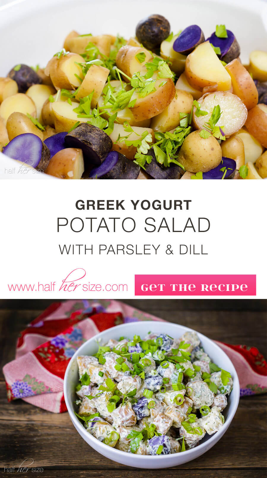 Greek Yogurt Potato Salad with Parsley and Dill - Plate Full of Grace