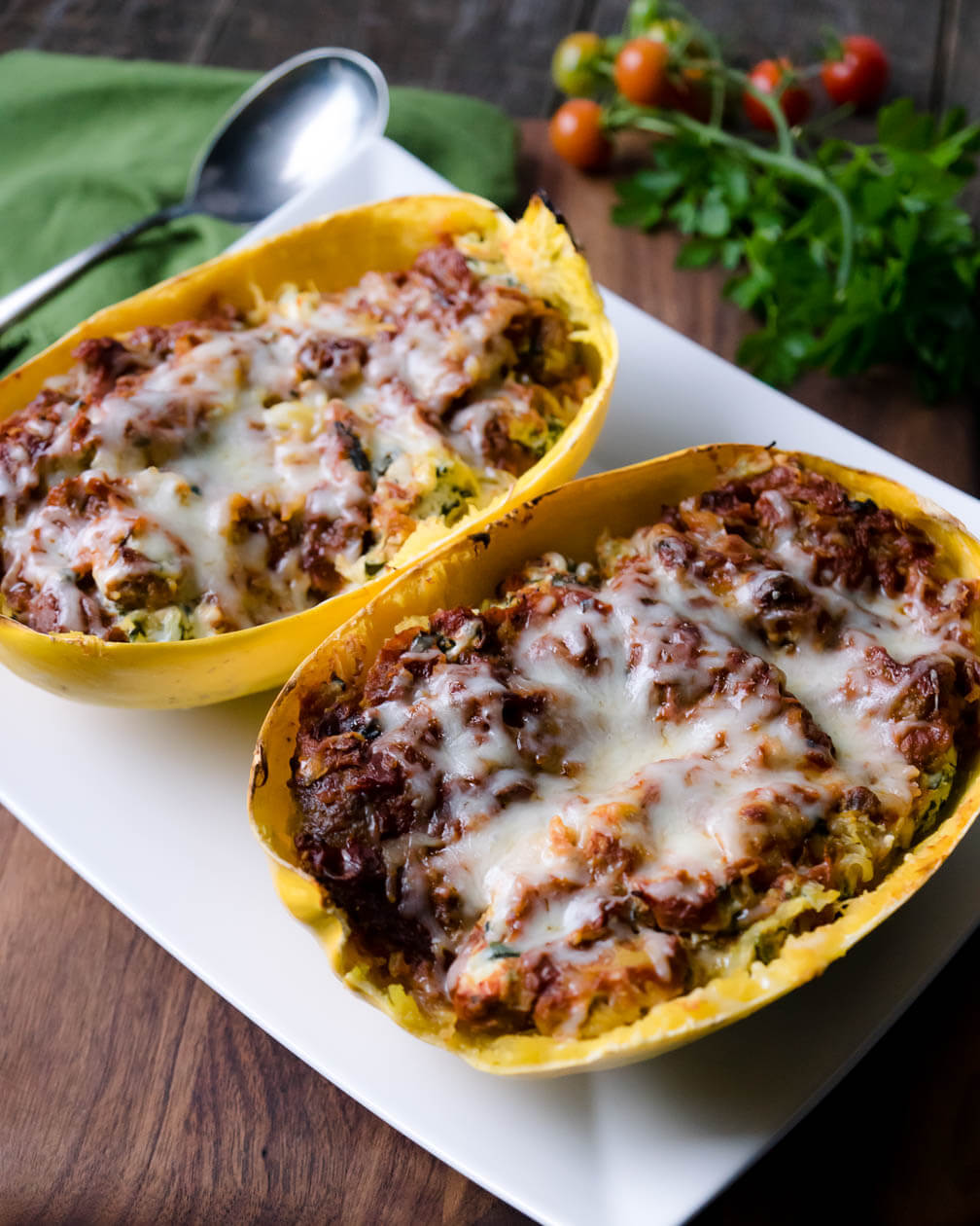 Italian Spaghetti Squash Casserole - Plate Full of Grace