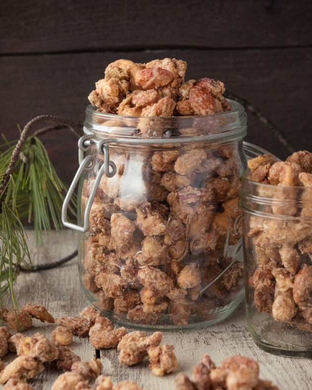 Candied Nuts with cinnamon and ginger