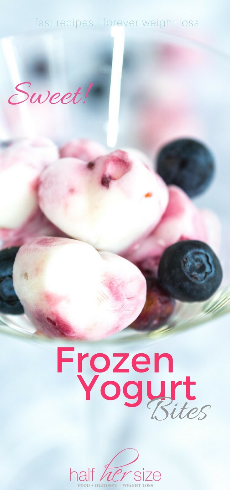 Easy Blueberry Frozen Yogurt Bites - Plate Full of Grace