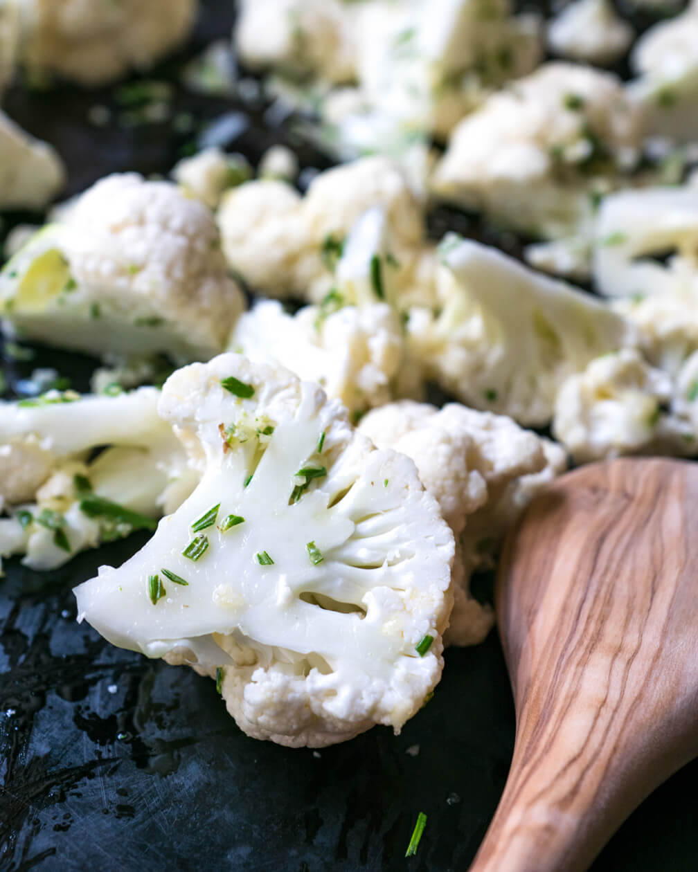 Easy roasted cauliflower with rosemary and sea salt - Plate Full of Grace